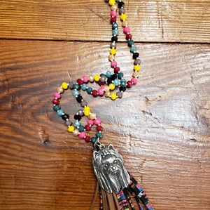 Pewter Yorkie pendent necklace